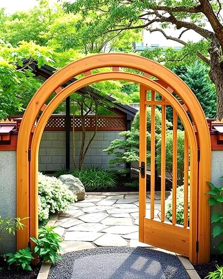 Curved Wooden Gate