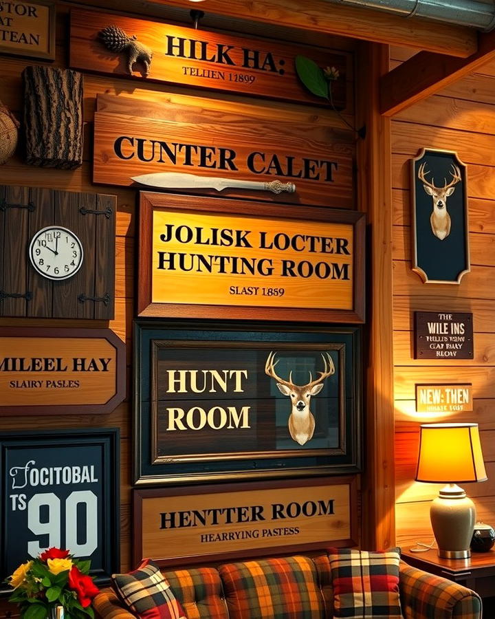 Custom Hunting Room Signage