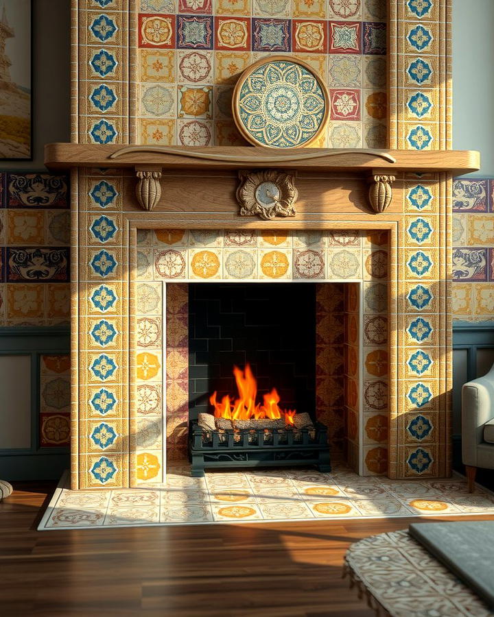 Custom Tile Fireplace