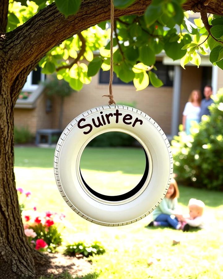 Customized Name Tire Swing