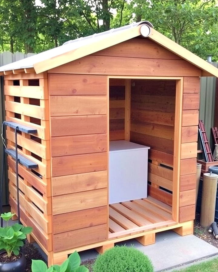 DIY Pallet Shed for Garden