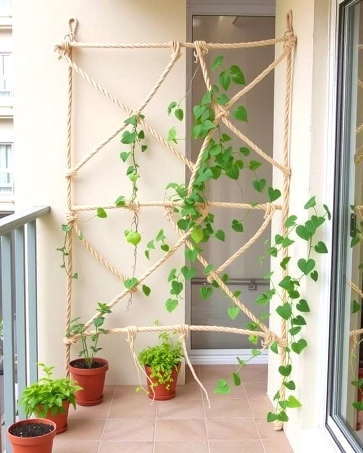 DIY Rope Trellis