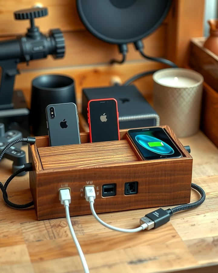 DIY Wooden Charging Box