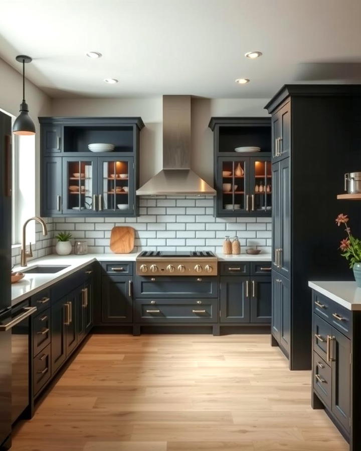 Dark Gray Cabinets for a Bold Farmhouse Look