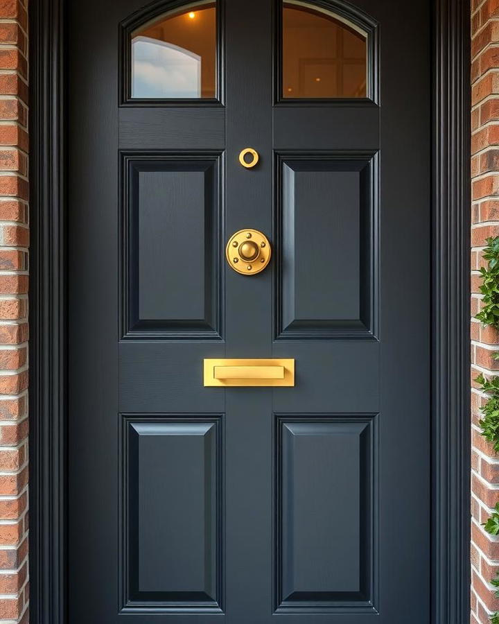 Dark Gray with Brass Hardware