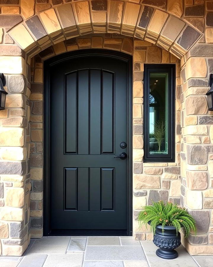 Dark Gray with Natural Stone Surround