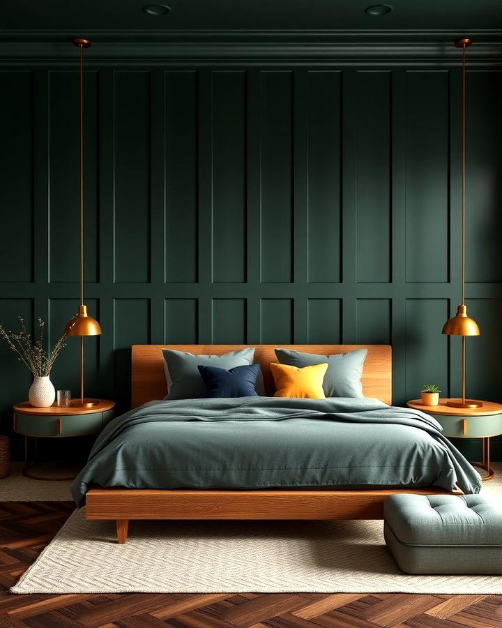 Dark Green Board and Batten Wall