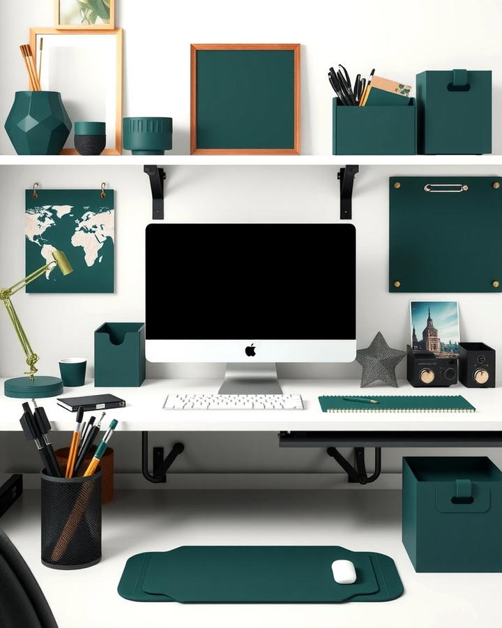 Dark Green Desk Accessories