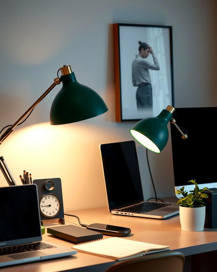 Dark Green Desk Lamp