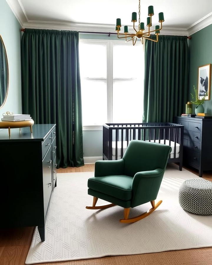 Dark Green Furniture Accents