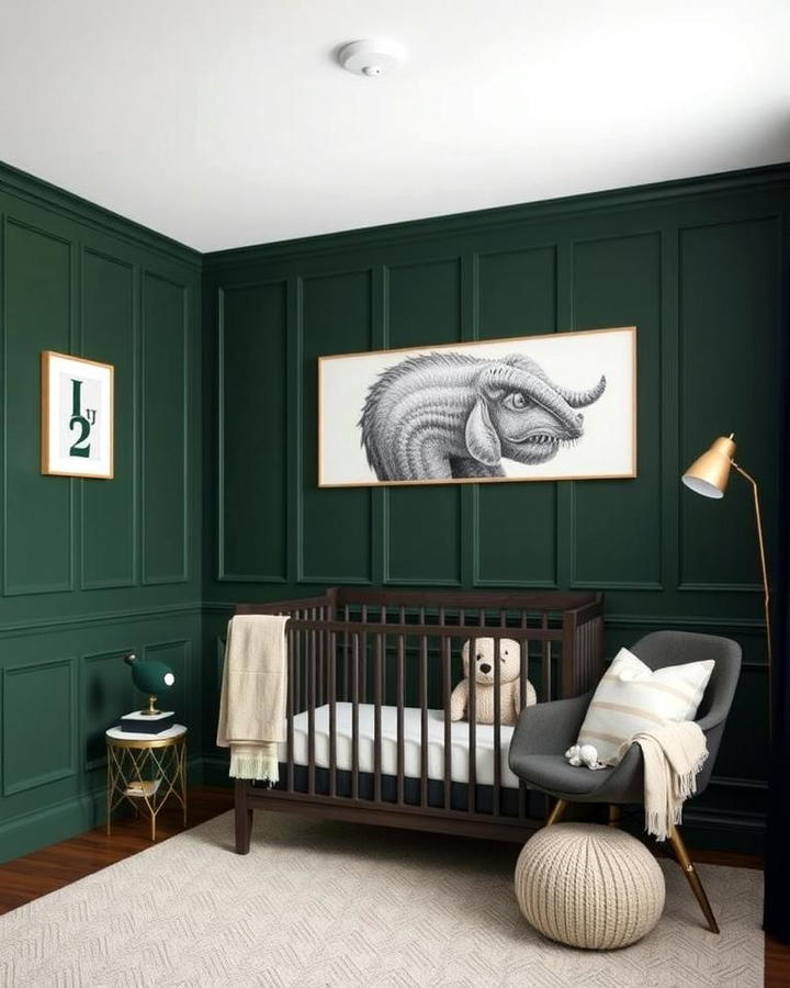 Dark Green Paneling