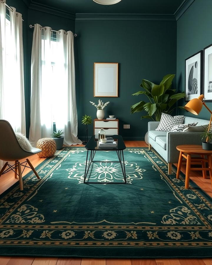 Dark Green Rug