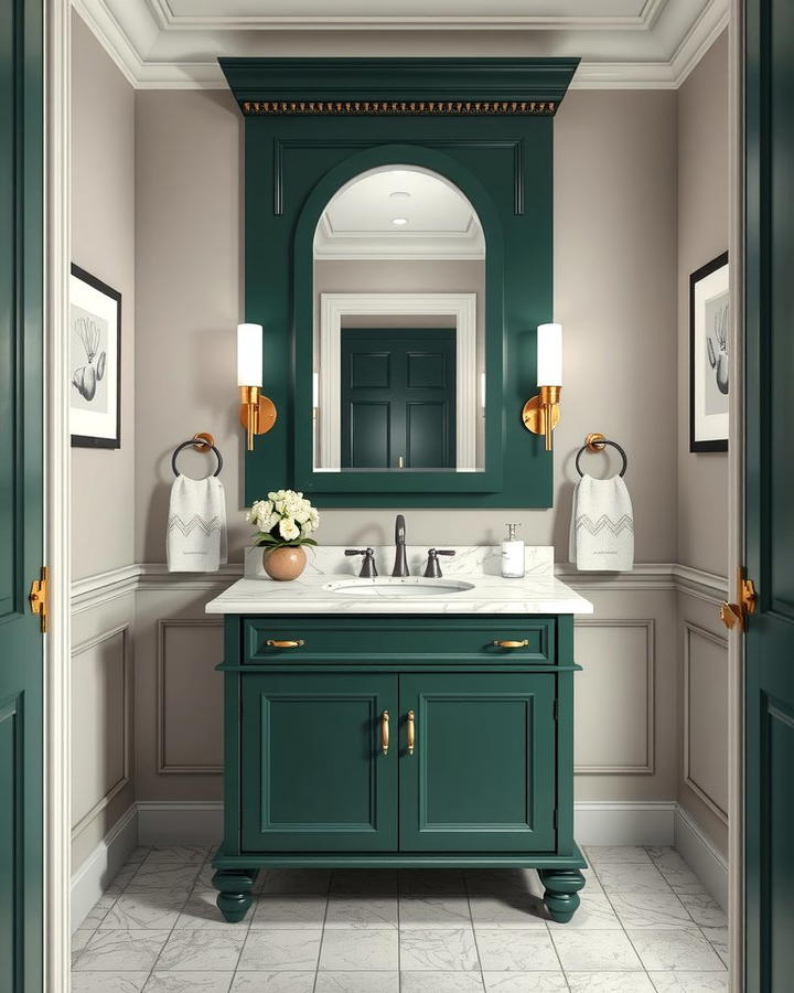 Dark Green Vanity