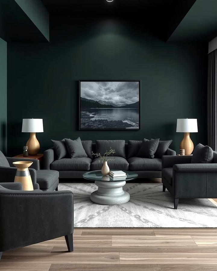 Dark Green and Charcoal Grey Duo