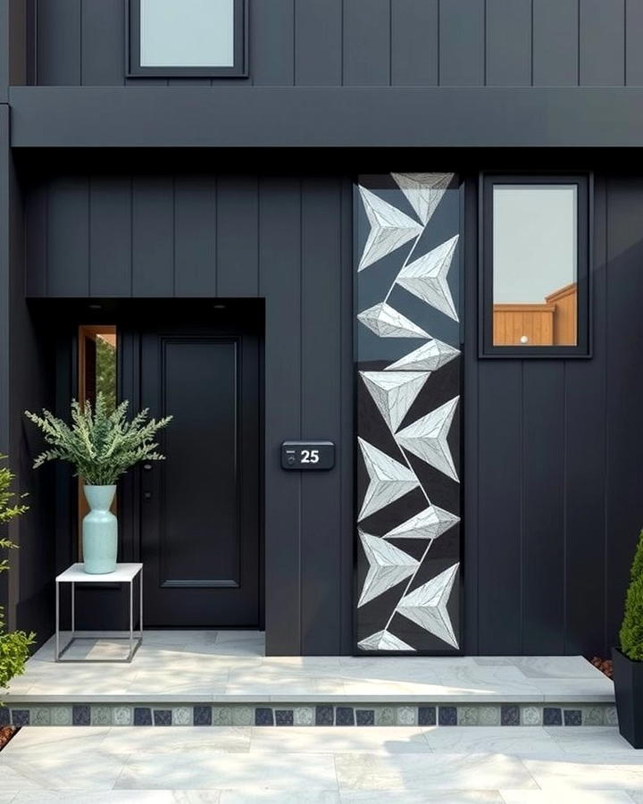 Dark Grey with Geometric Patterns