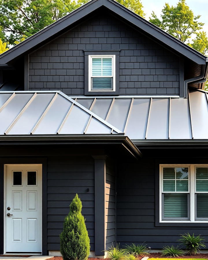 Dark Grey with Metal Roofing