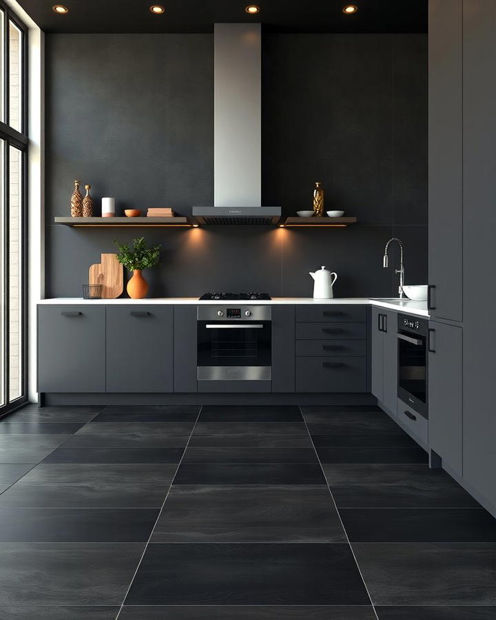 Dark Tile Flooring