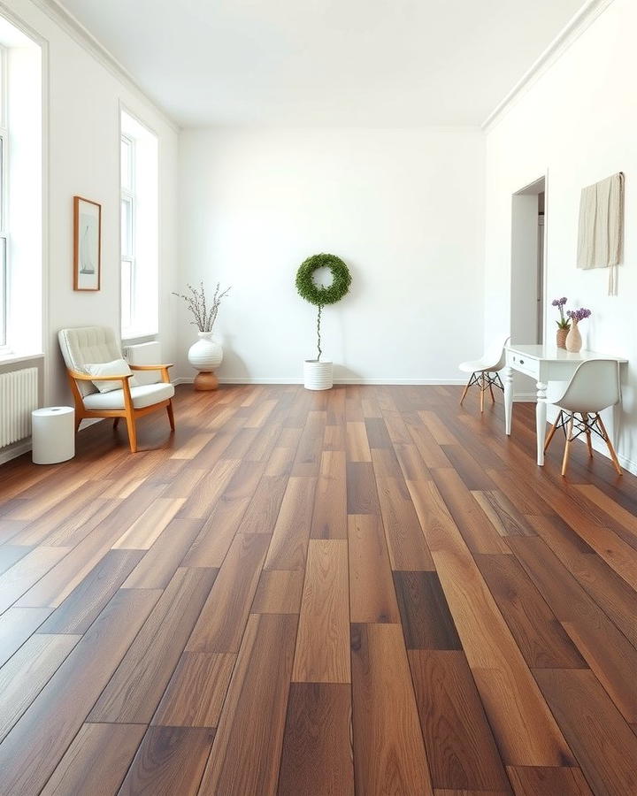 Dark Walnut Floors in Scandinavian Inspired Spaces