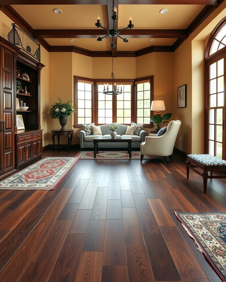 Dark Walnut Floors in Traditional Homes