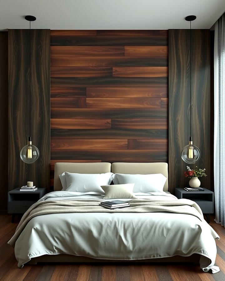 Dark Wood Accent Wall