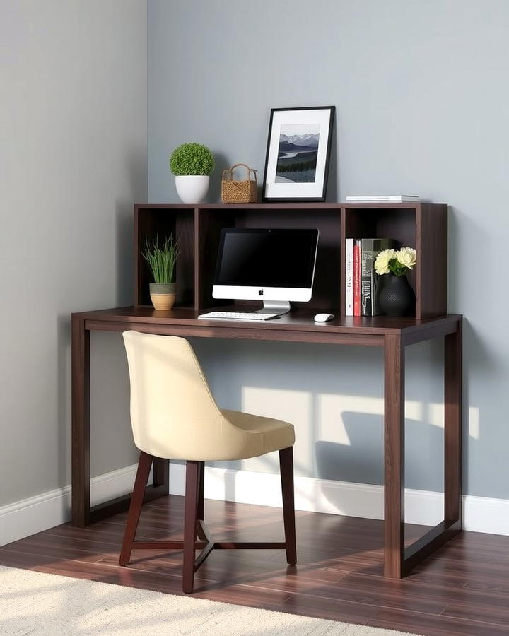 Dark Wood Desks for a Functional Corner