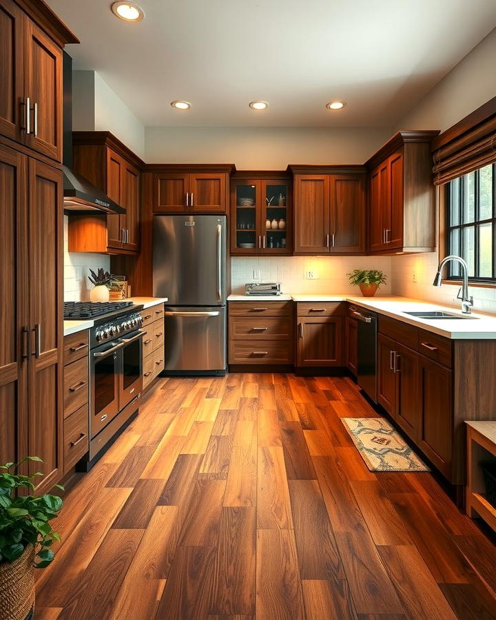 Dark Wood Flooring for Warmth