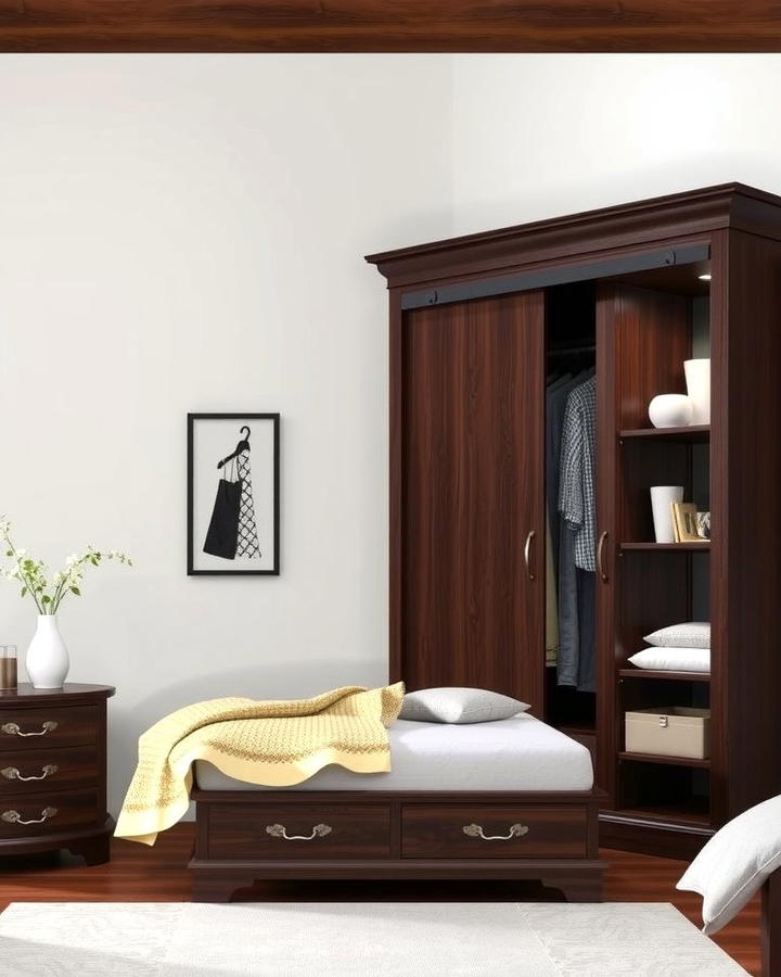 Dark Wood Wardrobes for Seamless Storage