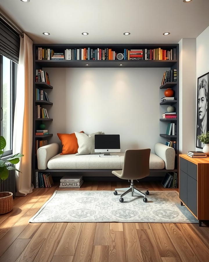 Daybed with Bookshelf Frame