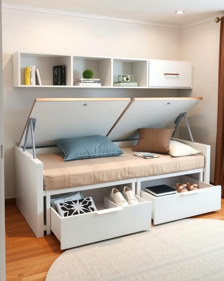 Daybed with Hidden Storage Compartments