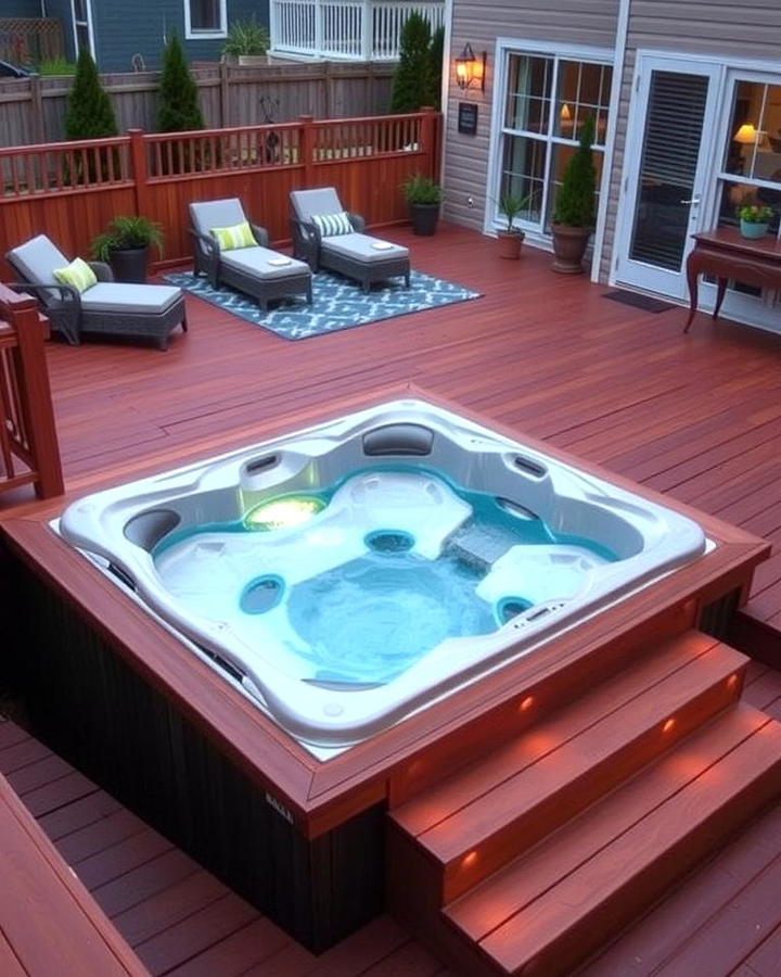 Deck Integrated Sunken Hot Tub