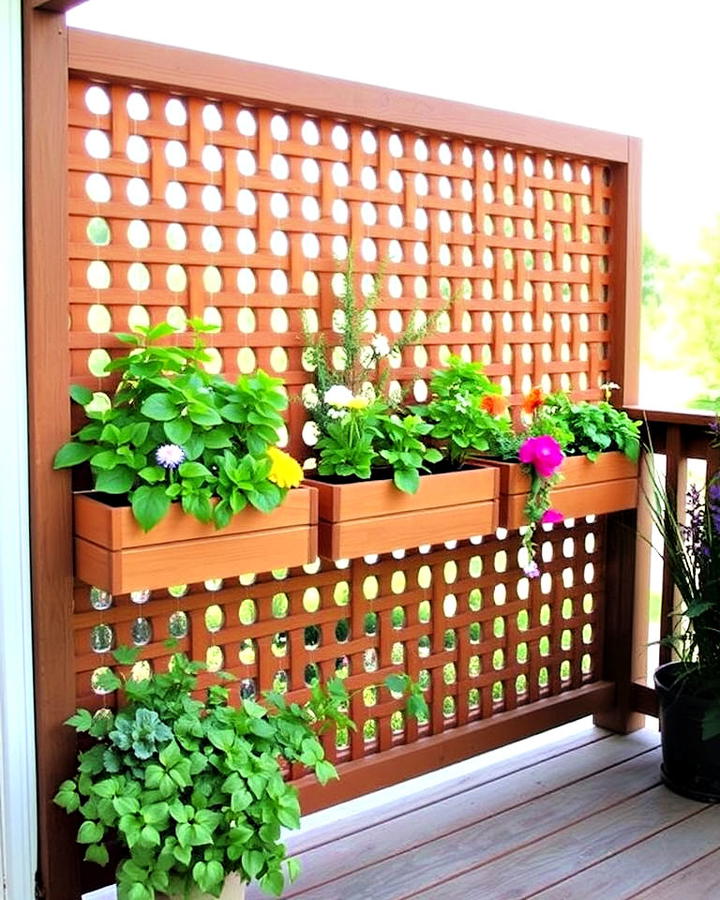 Deck Lattice With Built in Planters