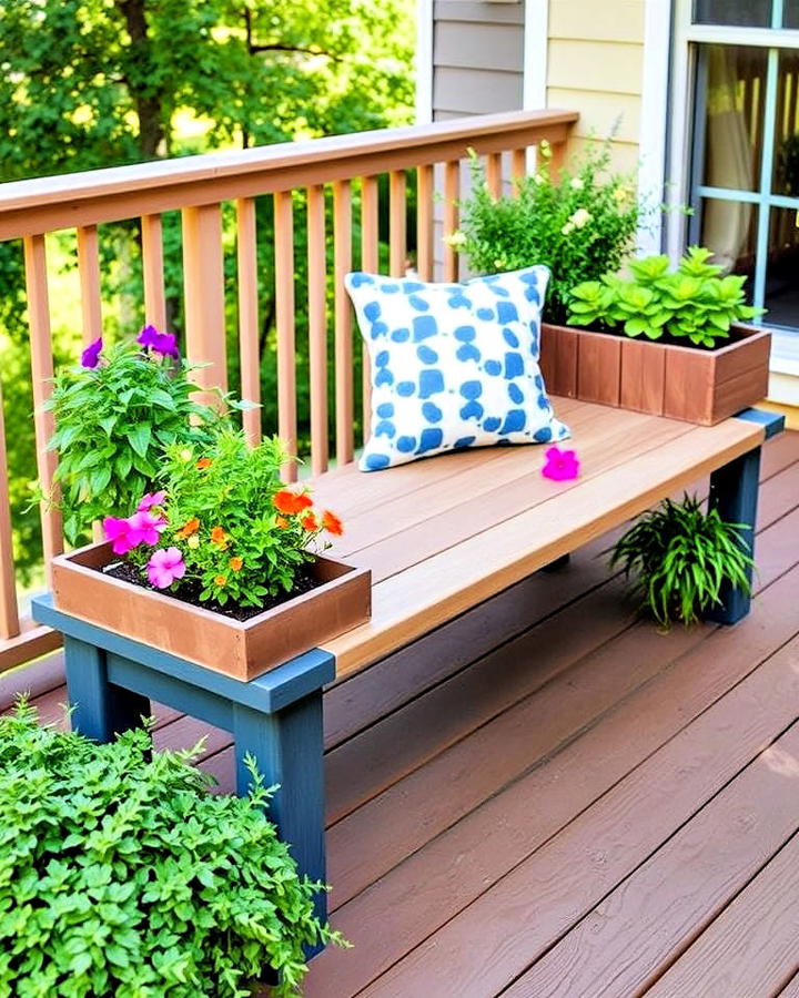 Deck Planter Bench