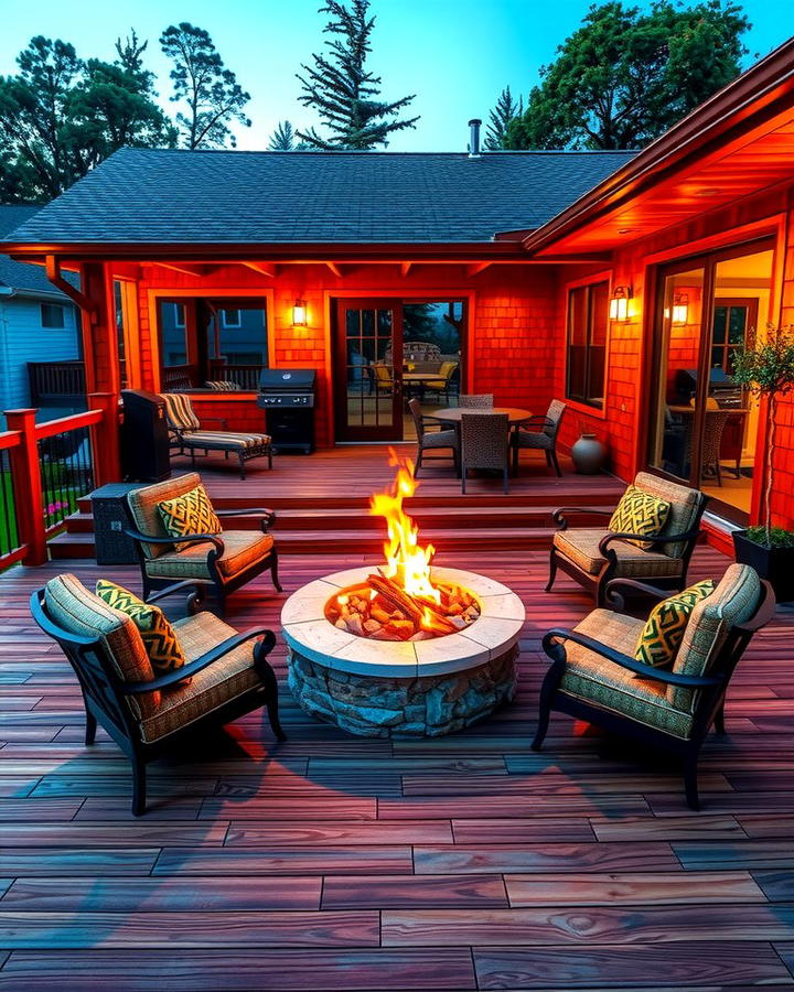 Deck and Patio with Fire Pit