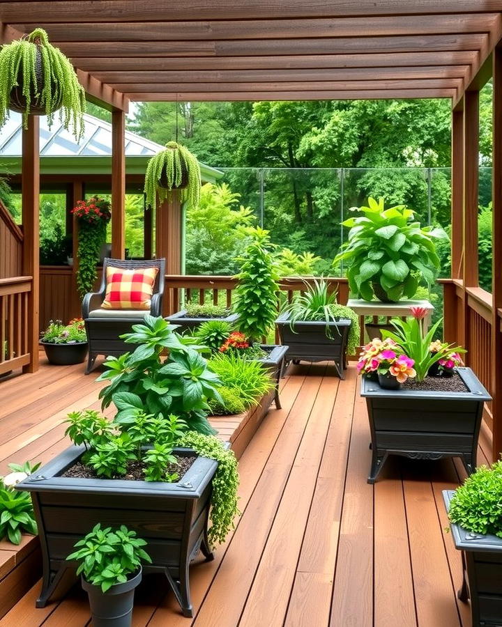 Deck and Patio with Garden Integration