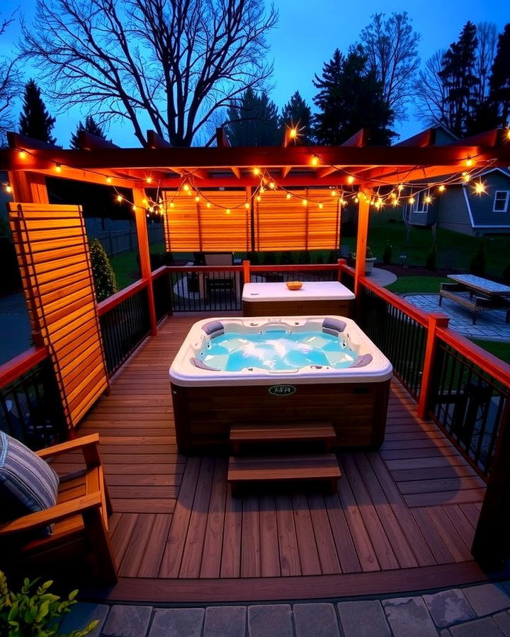 Deck and Patio with Hot Tub