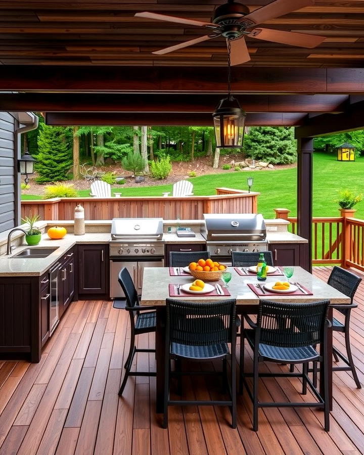 Deck and Patio with Outdoor Kitchen 2