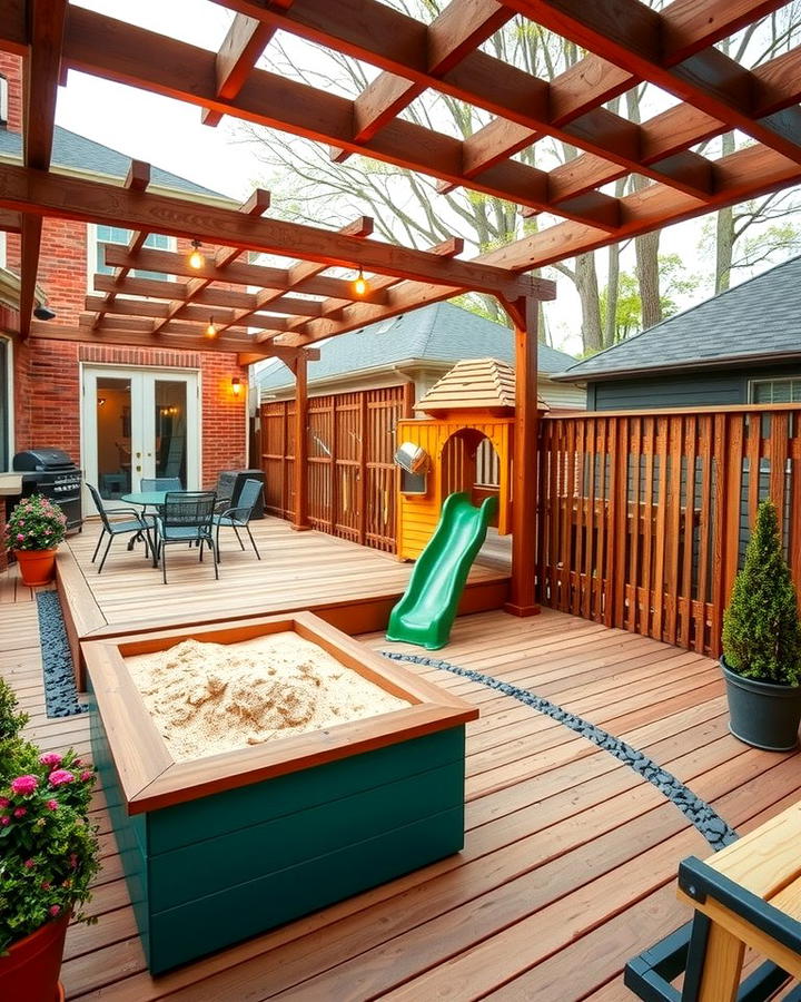 Deck and Patio with Play Area