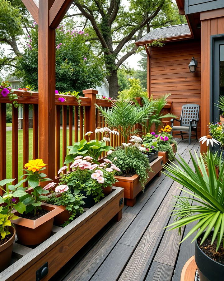 Deck with Integrated Planters