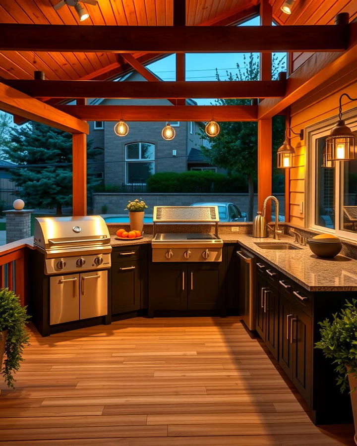 Deck with Outdoor Kitchen