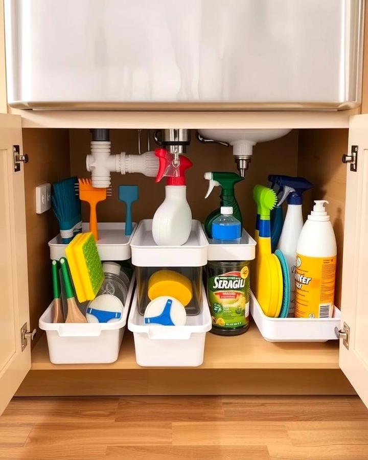 Declutter with Under Sink Organizers