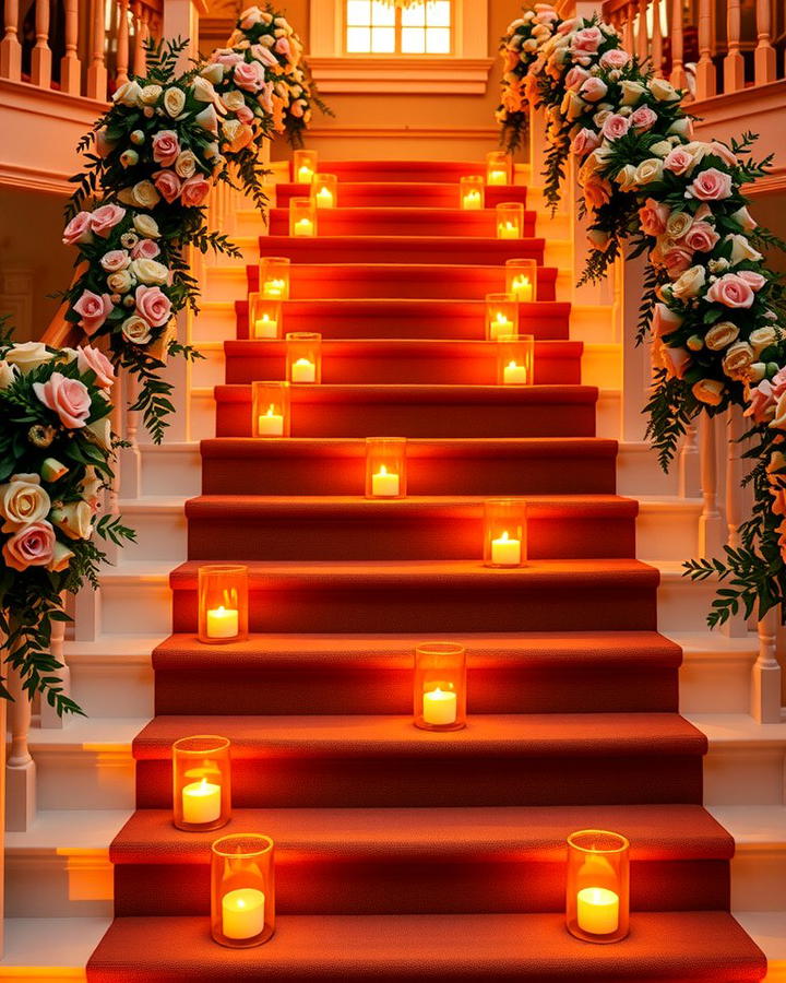 Decorate Staircases with Candle Arrangements