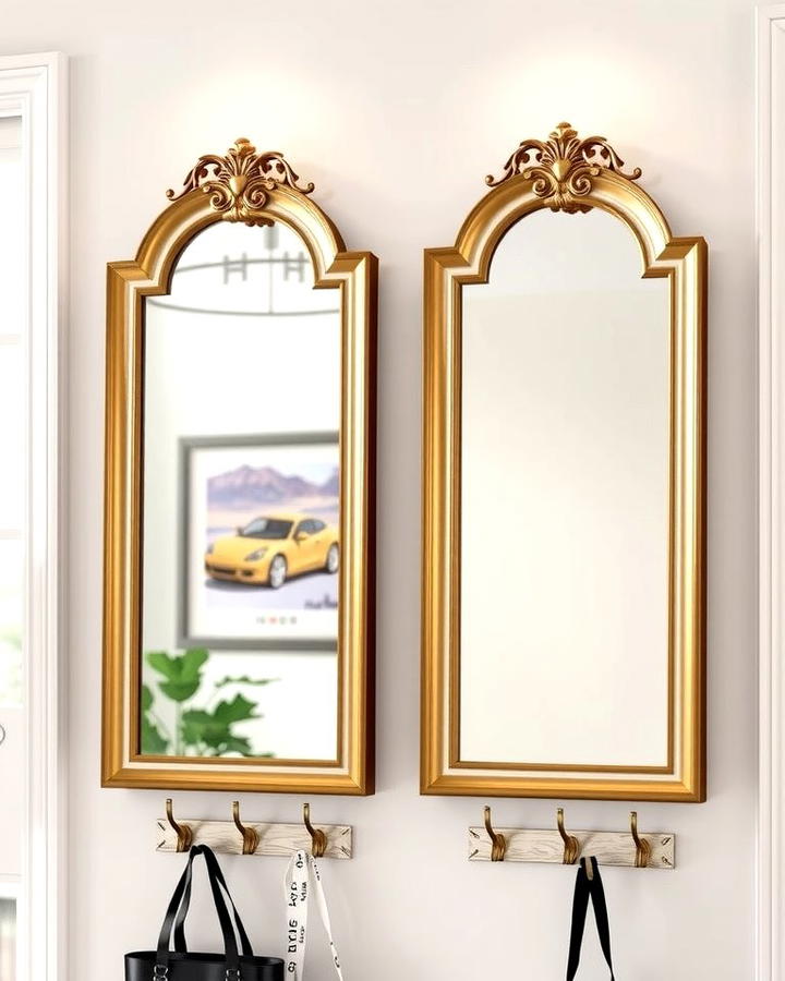 Decorative Mirror with Hooks