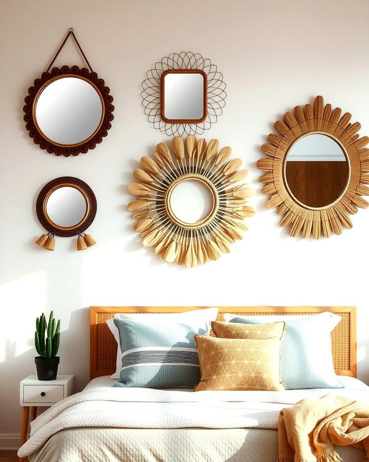 Decorative Mirrors with Boho Frames