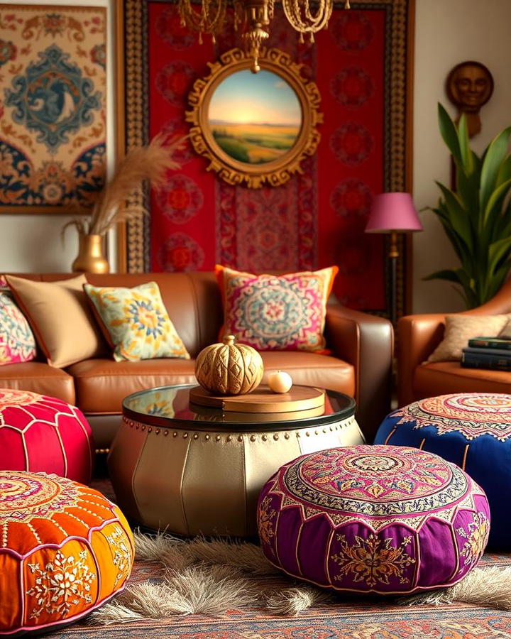 Decorative Moroccan Poufs