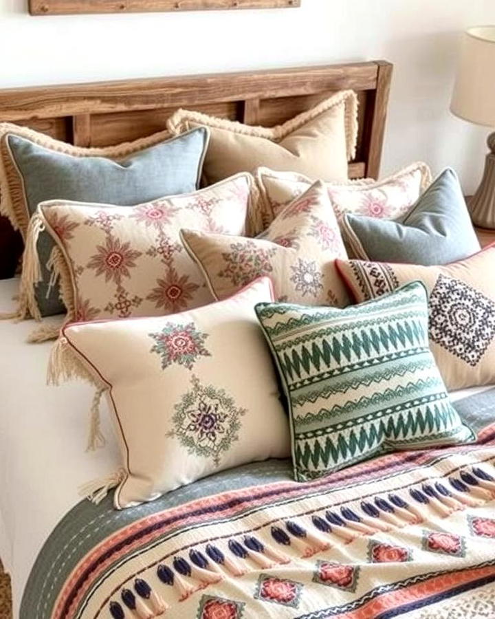 Decorative Pillows for a Boho Layered Look