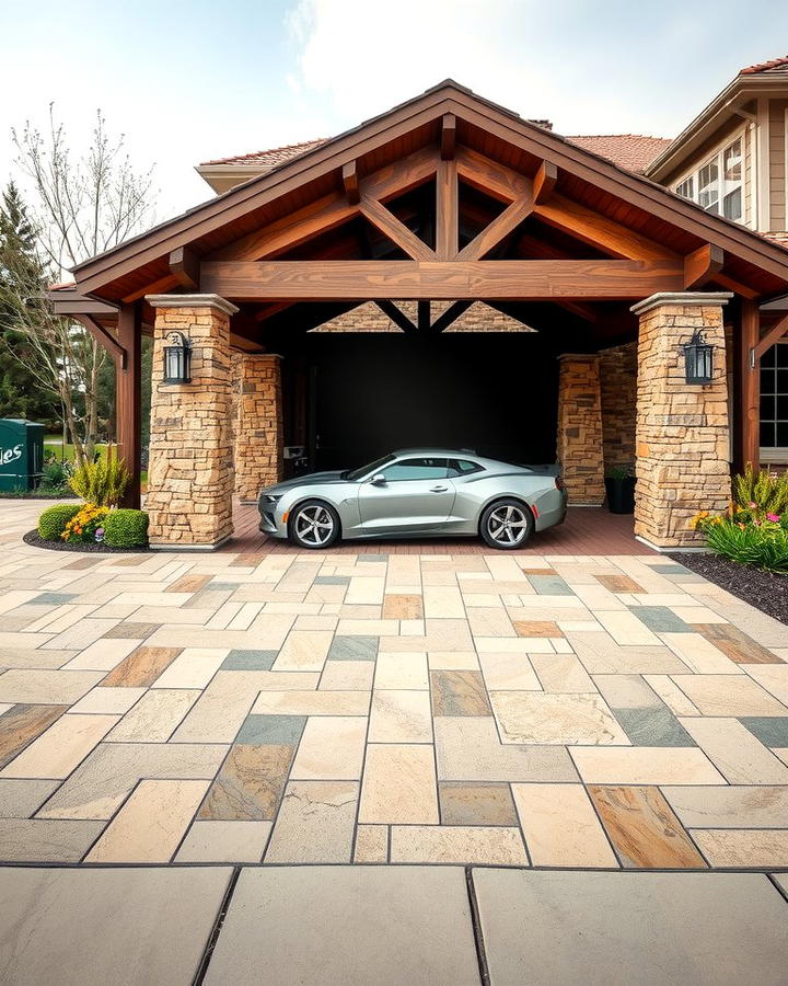 Decorative Stone Car Porch