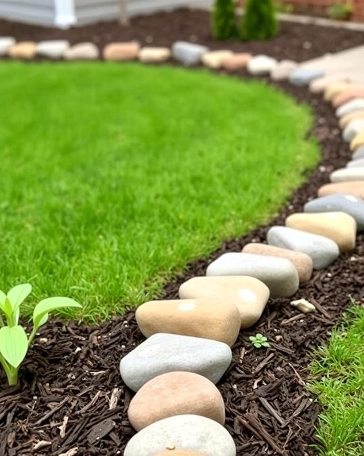 Decorative Stone Edging for Mulch