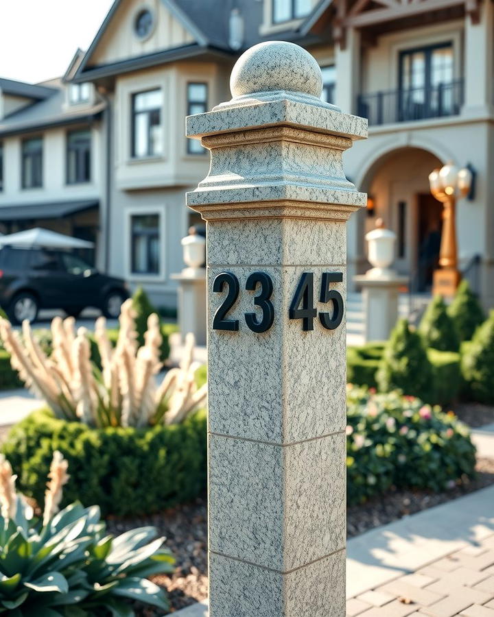 Decorative Stone Mailbox Post