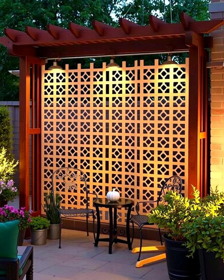 Decorative Trellis with Lights