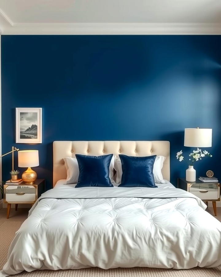 Deep Blue Accent Wall